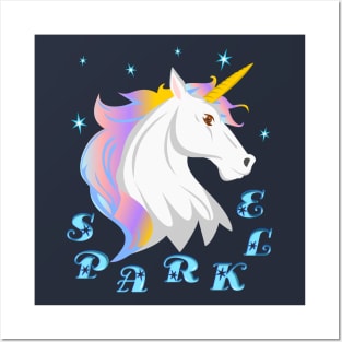 SPARKLE UNICORN Posters and Art